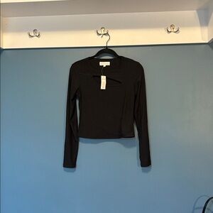 Olive & Oak Black Cutout Top